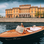 Катер Mia на каналах Санкт-Петербурга, аренда катера СПб прогулка по Неве и каналам